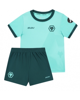 Billige Fotballdrakt Wolves Replika Bortedraktsett Barn 2025-26 Kortermet (med bukser)